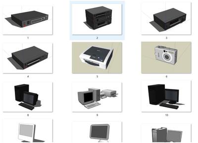 數碼產品合集(電視、電腦、手機、音響、打印機、照相機、傳真機、MP3、攝影機)SU模型 電子電器SU模型